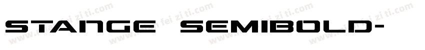 Stange  SemiBold字体转换